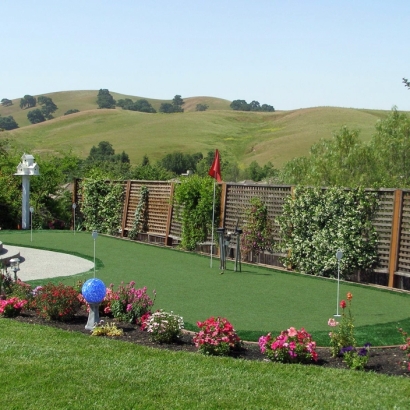 Artificial Grass Denair, California Putting Green Grass, Backyard Designs